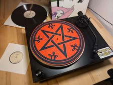 Alfombra giratoria de pentagrama de metal pesado/punk, alfombrilla de fieltro vinilo 666 Turntable y Accesorios price