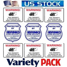 Brinks Cámaras de Seguridad para el Hogar en Uso Ventana Adhesivo Calcomanía Letreros Vinilo Impermeable Security Sistema Recorder price