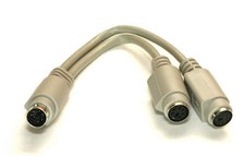Cable divisor en Y mini DIN 6 pines macho doble hembra PS2 beige MiniDin6 de 6 pulgadas Serial y Parallel Cable price
