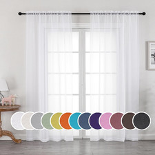 Cortinas Blancas Transparentes 2 Piezas 84 Pulgadas Sala Dormitorio Sheer Cortina price