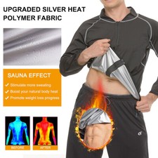 Fit Traje de sauna suit para hombre Sudadera de neopreno Tops Pérdida de peso rá Jumpsuit de hombre price