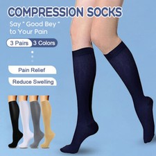 3Parejas medios de compresión para varices 15-20 punta para hombre mujer BEST SOCKS Calcetines Set de mujer price