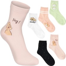 BRUBAKER 5 Pares de Calcetines para Mujer - Set de Medias de Oso de Peluche Calcetines Set de mujer price