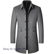 Abrigo De Lana Para Vestir De Invierno Para Hombre Chaqueta Chamarras De Viento Trench Abrigo de hombre price