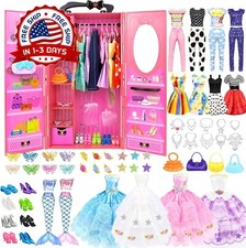 Ropa Y Accesorios De Muñeca Set Vestidos De Moda Para Niñas Y Niños 84 Piezas US Ropa Set de niño price