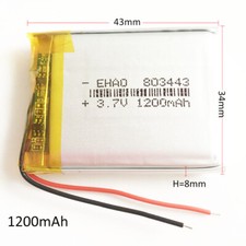 Batería recargable Lipo de 3,7 V 1200 mAh celdas de iones de litio para teléfono móvil GPS 803443 Móvil Teléfono Batería price