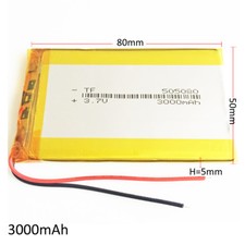 Batería Lipo recargable de 3,7 V 3000 mAh para banco de alimentación de teléfono móvil PAD 505080 Móvil Teléfono Batería price