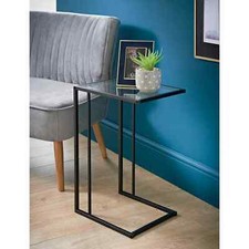 Mesa auxiliar de sofá moderna con tapa de vidrio | Extremo de patas de metal negro / Mesa de centro Sofa Side Mesa price