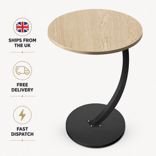 Mesa auxiliar moderna en forma de C sofá compacto mesa auxiliar café portátil sala de estar Sofa Side Mesa price