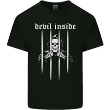 Diablo Interior Grim Reaper Satán Calavera Gótico Niños Camiseta de Niño Niña Camiseta Interior de niña price