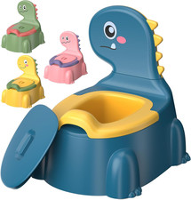 Orinal Para Niños Y Ninas 1 A 3 Anos Diseno de Dinosaurio Asiento Comodo Azul Orinal para bebé price