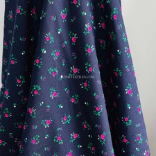 Vestido Rosa Pequeño Estampado Floral 100% Viscosa Tela Verano Vacaciones Vestido, Azul Marino Vest de niño price