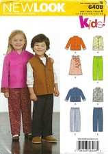 Chaqueta New Look 6408 con cuello alto, jersey, chaleco y pantalones talla 3-8 SIN CORTAR NIÑOS Vest de niño price