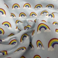 Vestido Rainbow In Clouds 100% Tela Algodón LGBT Artesanal Banderas 54" AZUL CIELO 10m Vest de niño price