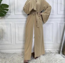 Abaya Nida Abierta con Cinturón Mujer Musulmana Beige Talla XXL (60) Abaya price