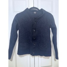 Cárdigan Suéter UNIQLO Azul Marino Cuello Chal Niños Talla S 100% Lana Cardigans de niño price