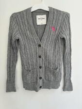 Cárdigan manga larga tejido con cable de algodón logotipo bordado abercrombie niños niñas M Cardigans de niño price