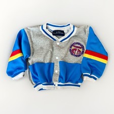 Cárdigan Vintage Niños Cuartel General Bordado 'Get Fit' Azul Gris Snap Niños 12M Cardigans de niño price