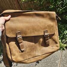 Maletín de cuero de vaca de grano completo genuino hecho a mano de cuero James 16" Briefcase price