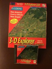 DeLorme 3D Explorer EE. UU., 1996 para Windows 95.  Caja original y manual en muy buen estado Atlas y Map Software price
