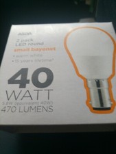 2x Ampoule LED Ronde ASDA - Petite Baïonnette 40watt /5,8 /470 Lumens Blanc Chaud Map et Globe price