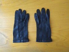 Anciens gants en cuir noir pour femme - Taille 7 1/2 Gants femme price