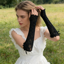 Envois 24/48h Mitaines Dentelle Noire Femme Sans Doigts Gothique Vintage gants Gants femme price