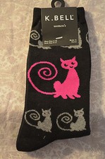 Cat Lover Socks "SASSY CATS" Black #15H009-01 Suba chaussettes price