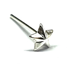 Star Nose Stud Étoile 3d surélevée 22g (0,6 mm) Argent Sterling Droit L... Nose Stud price