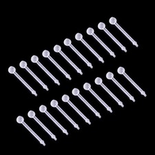 20X Clear Nose Ear Stud Retainers 2mm Ball Bioflex Pin Body Piercing Silicone Nose Stud price