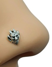 Pixie Nose Stud Horny Leprechaun 22 g (0,6 mm) en argent sterling 925 avec... Nose Stud price
