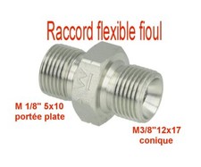 raccord fioul M1/8" 5x10  M 3/8" 12x17 accessoire flexible fioul Male Male Combi Boiler accessoires price