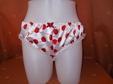 SISSY ~ FILLES ~ BÉBÉ ADULTE ~ TV/CD ~ CULOTTE DE BIKINI UNISEXE EN SATIN ET ORGANZA DOS Bébé Panties price