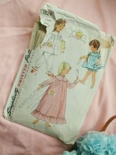 Vtg 50s Girls Nightgown Pajamas Shortie Short Baby Doll/Panties Pattern 2 #S1824 Bébé Panties price