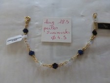 fond de stock bracelet  perle swarovski AB long 18.5 cm connecteur bleu 7 € Swarovski bracelet price