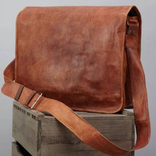 Porte-documents pour homme en cuir véritable vintage Messenger Business ordinateur portable sacoche bag Briefcase femme price
