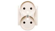 5902787849207 Simon 54 Cache pour double prise avec volets, couleur crème, pour Déstockage sécurité Lock price