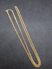 Ancienne Grande Chaîne Collier En Plaque Or Laminé Maille Gourmette Poinçonné Collier en or price