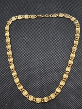 Jolie Petit Collier En Plaque Or Maille Epaisse Escargot Poinçonné Collier en or price
