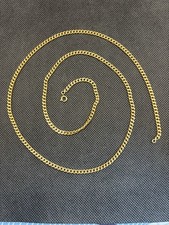 Ancien Collier Sautoir 70cm En Plaqué Or Maille Gourmette Collier en or price