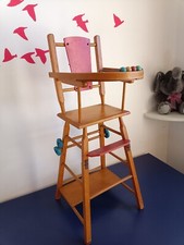 Jouet: Chaise Haute Vintage pour Poupée, en Bois - Pliante - Années 50 Haut chaise jouet price