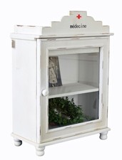 Armoire A Pharmacie Murale Shabby Chic Cabinet de Médecine Vitrine D'Exposition Salle de bain Cabinet / Meubles price