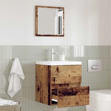 Cabinet de salle de bain avec tiroir Bois d'ingénierie Rangement mural vidaXL vi Salle de bain Cabinet / Meubles price
