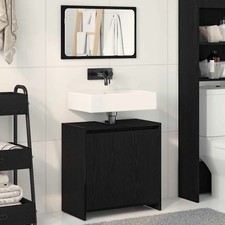Cabinet de salle de bain avec porte Chêne noir 60 x 33 x 60 cm vidaXL Salle de bain Cabinet / Meubles price