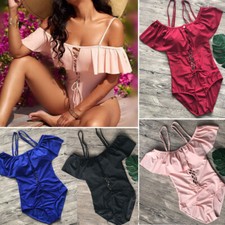 Femme remontant Monokini Push-up Maillot de bain bikini une pièce Vêtement plage Monokini price