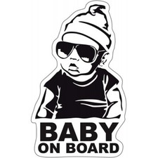 Autocollant baby on board lunette logo6369 Bord Bébé sticker Bébé on Board price
