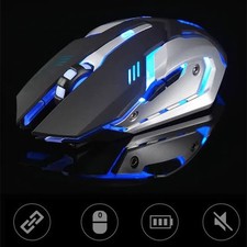 Souris Gaming Sans Fil Rechargeable LED Bleue 6 Boutons Silencieuse Ergonomique Gaming souris price