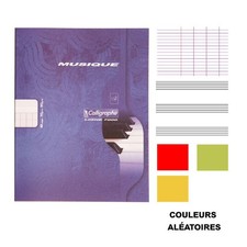 Cahier de musique - A4 (21x29,7cm) - Grands carreaux - 48 pages - couverture en Musique cahier price