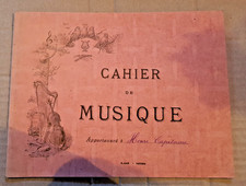 scolaire ancien cahier d'ecole cours de musique 5 pages ecrites Musique cahier price