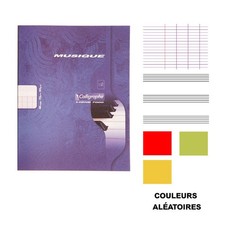 Cahier de musique - 17x22(cm) - Grands carreaux - 48 pages - couverture en carto Musique cahier price
